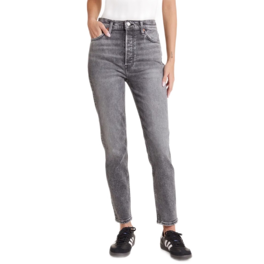 NWT RE/DONE 90S HIGH RISE ANKLE CROP SILVER FADE JEANS WOMENS SIZE 29